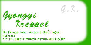 gyongyi kreppel business card